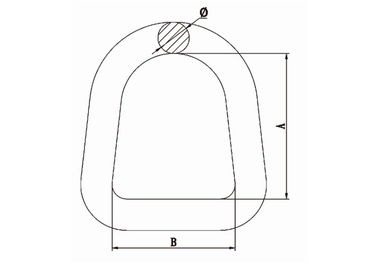 G80 Lifting Tools Forged D Ring / High Strength Alloy Steel Die-forged Up To 8 TO